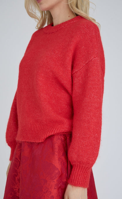 A-View Striktrøje - Else Solid - Red