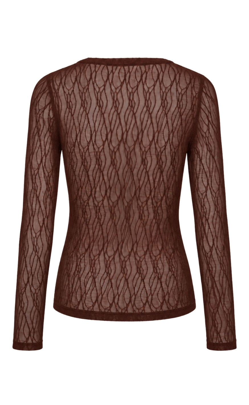 A-View Bluse - Evalla - Dark Brown