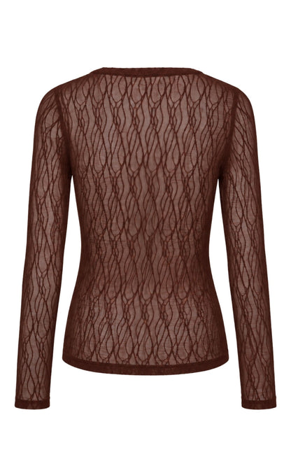 A-View Bluse - Evalla - Dark Brown