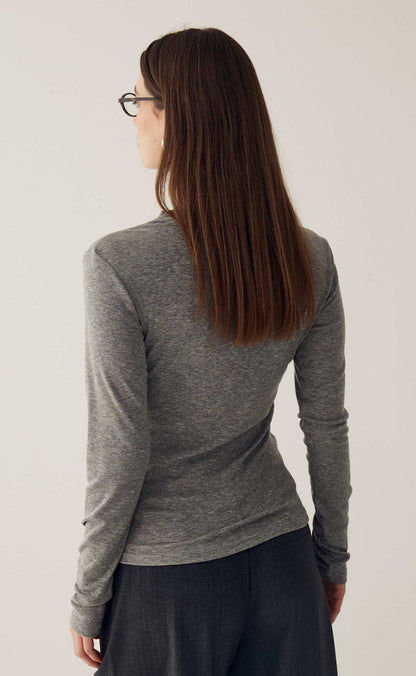Noella Bluse - Lidie - Medium Grey Mel.
