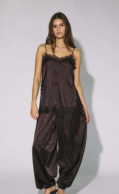 Noisy May Top - Louise - Chocolate Brown