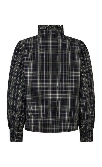 A-View Skjorte - Clova Check - Army/Black