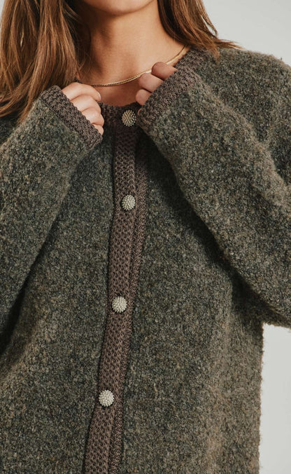 Freequent Cardigan - Grschrista - Morel Melange