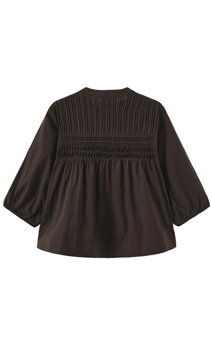Luxzuz Bluse - Percha - Coffee Bean
