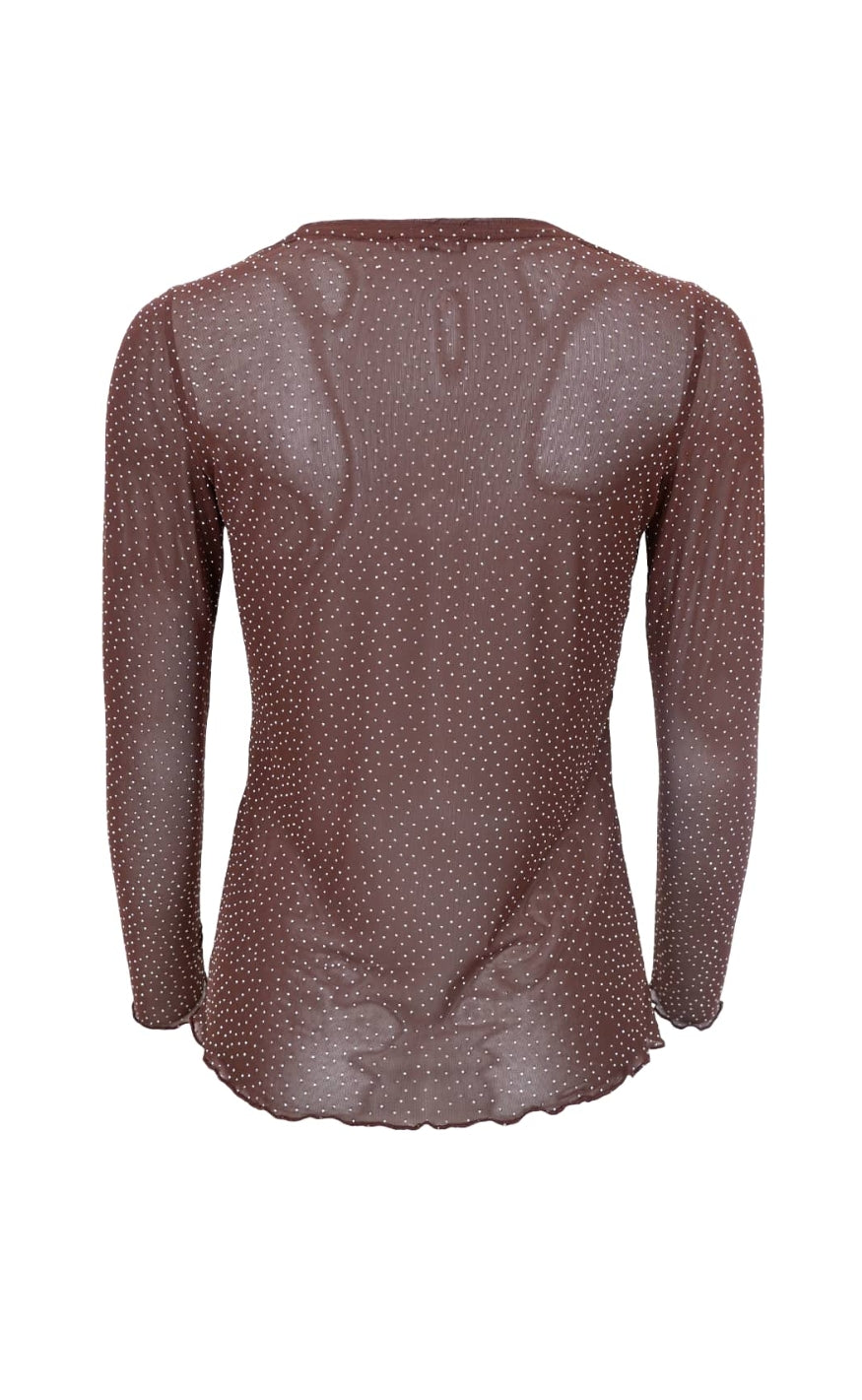 Black Colour Bluse - Alexis - Coffee