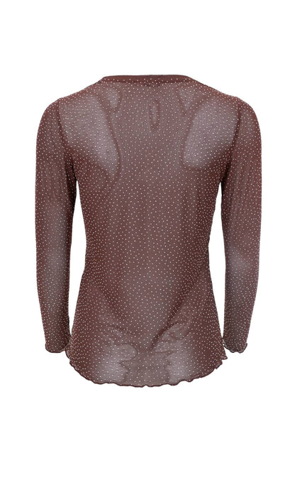 Black Colour Bluse - Alexis - Coffee