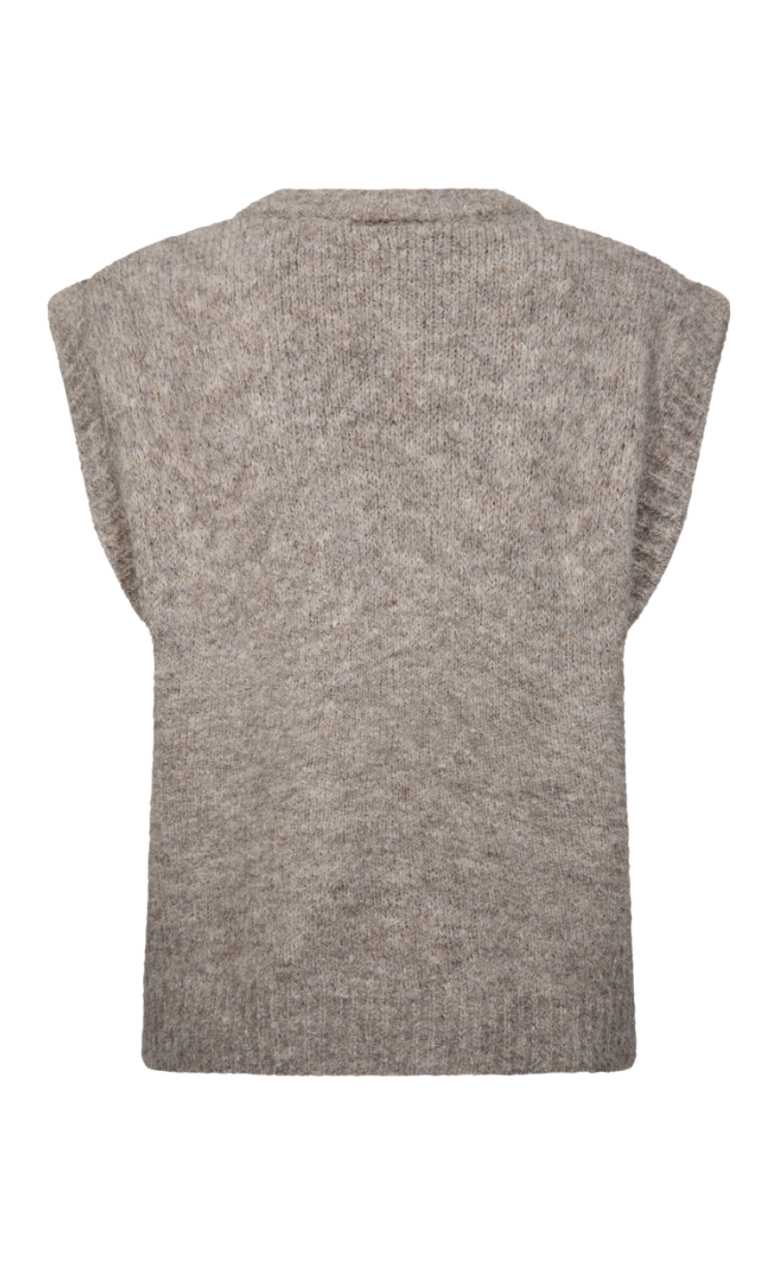 Freequent Vest - Grslulu Argyle - Desert Taupe Mel w Pale M Mel.
