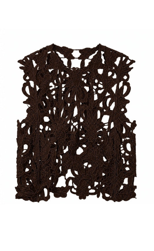 Tim & Simonsen Top - Gudrun Lace - Dark Brown
