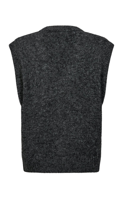 Freequent Vest - Grslulu Argyle - Dark Grey Ml w. Oyster Grey Ml.
