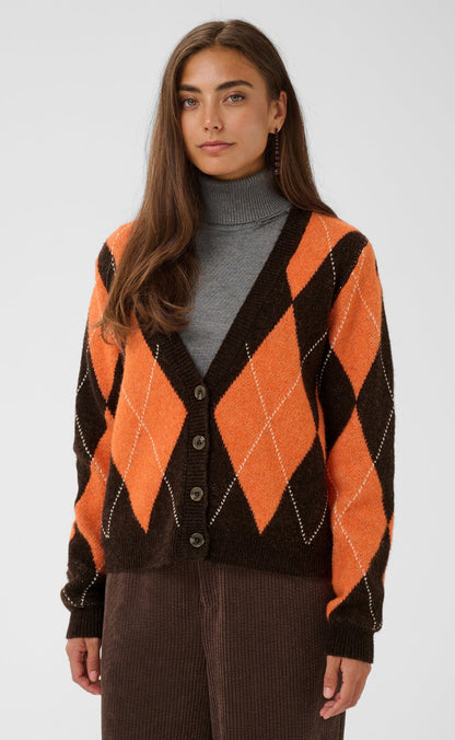 Culture Cardigan - Argyle - Brown Argyle