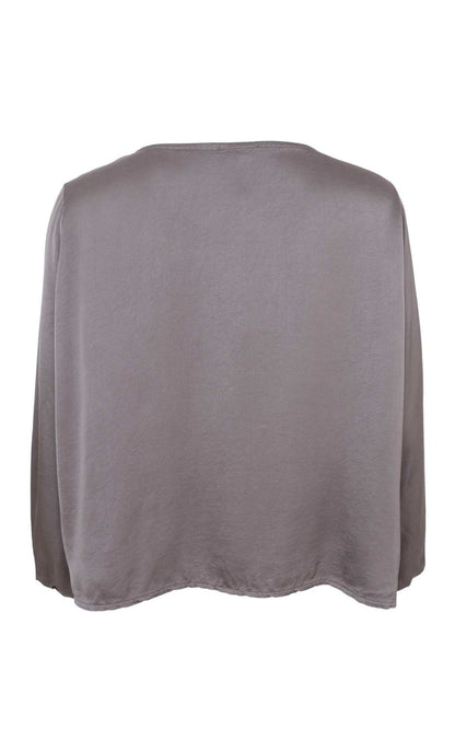 Black Colour Bluse - Mabel LS - Taupe