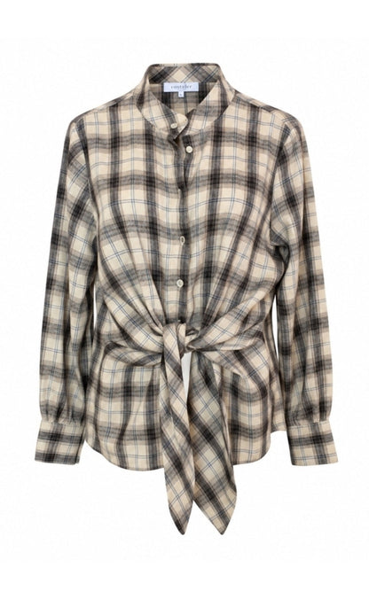 Continue Skjorte - Leann Wrap - Sand Check