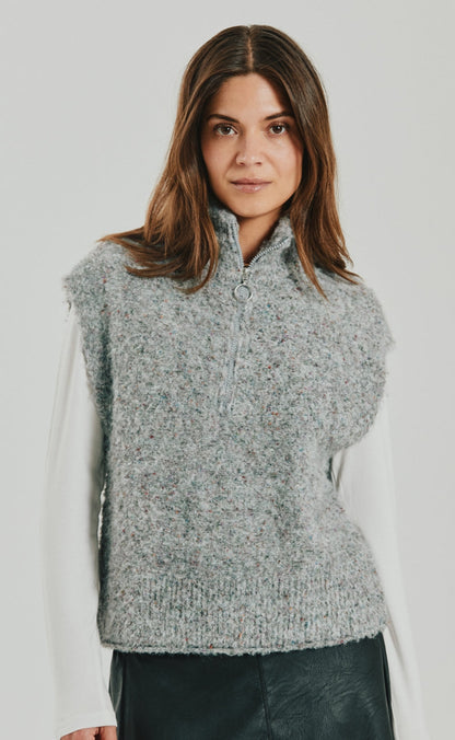 Freequent Vest - Grsnemes - Dark Grey Melange