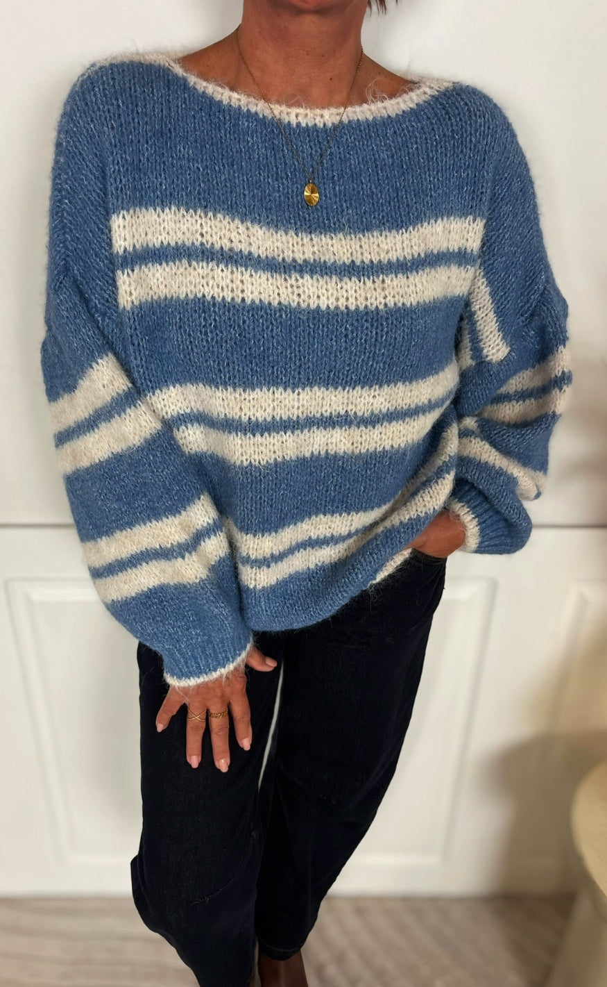 Marta Du Chateau Strik - Avellina - Jeans/Beige
