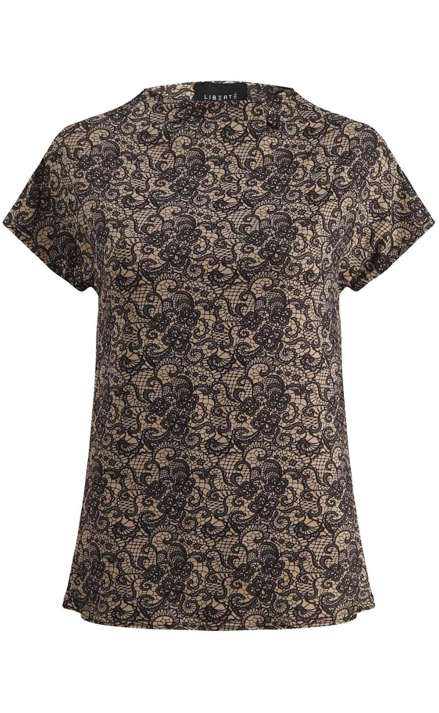 Liberte T-shirt - Alma - Mocca Brown Lace