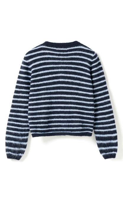 Noella Cardigan - Metrice - Blue Stripe
