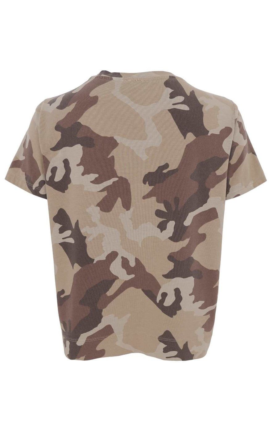 Black Colour T-shirt - Zelda - Brown Camouflage