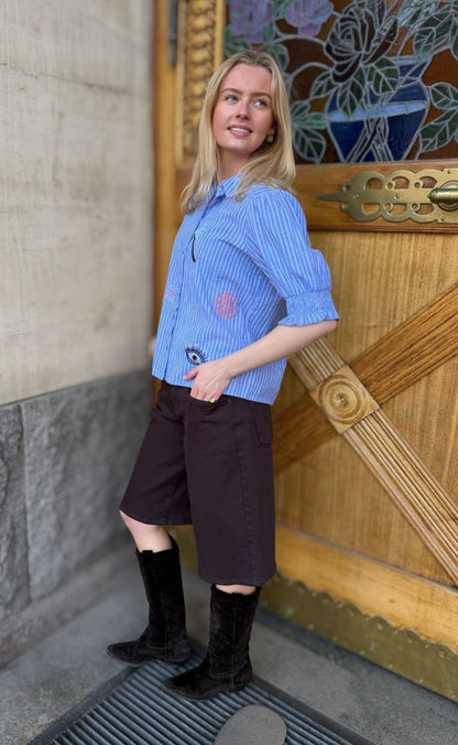 Sisters Point Skjorte - ISOLA-SS14 - Blue Stripes Beach