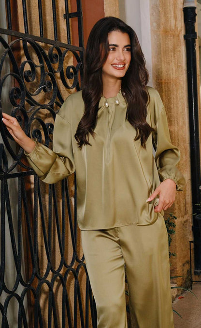 Liberte Bluse - Pip LS - Avocado