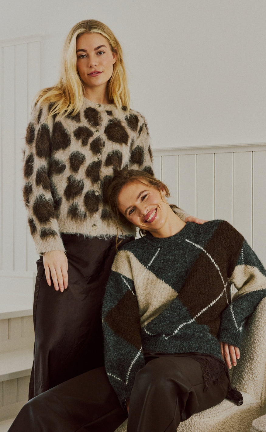 Freequent Cardigan - Lippi - Oyster Grey Mel w. Mole Mel.