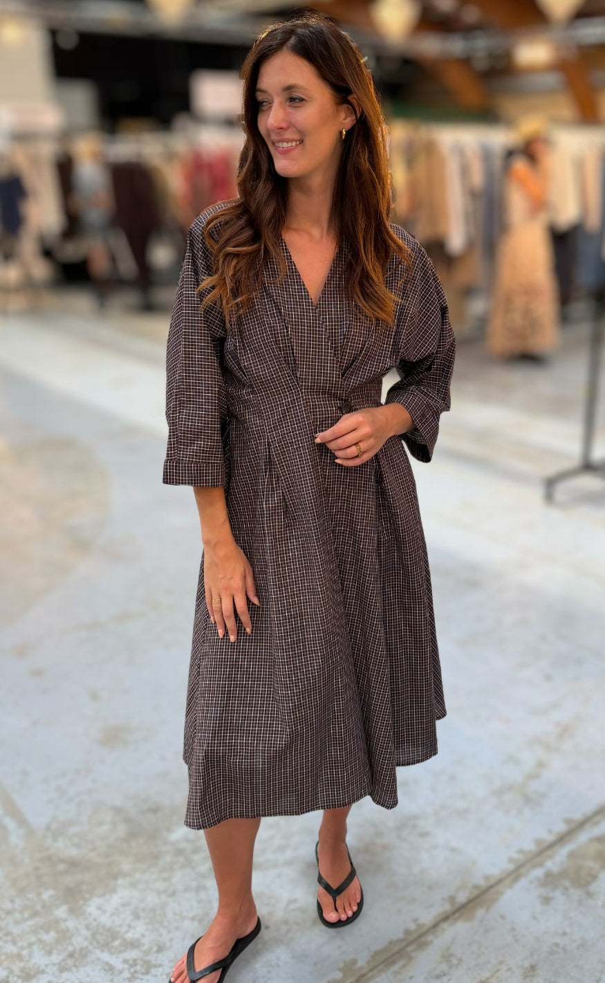 Love & Divine Kjole - Love1602-1 - Brown Check