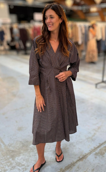 Love & Divine Kjole - Love1602-1 - Brown Check