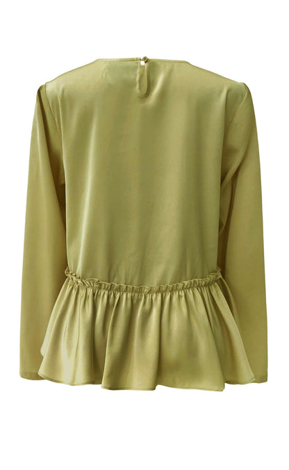 Liberte Bluse - Fie LS Frill - Avocado