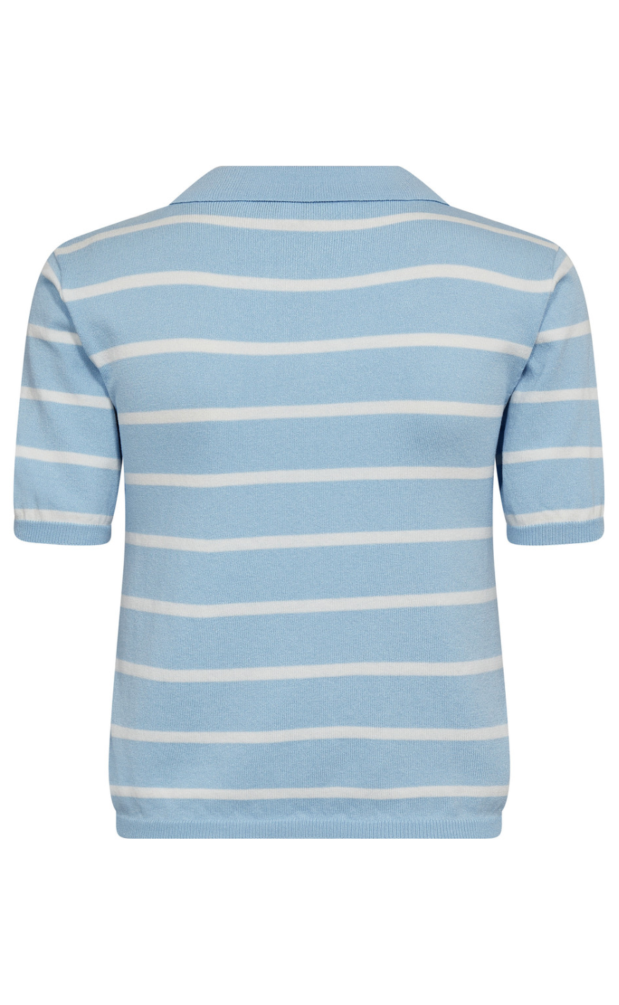 A-View Strik - Elo Polo - Light Blue/White Stripe