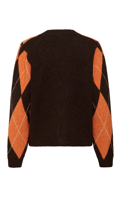 Culture Cardigan - Argyle - Brown Argyle