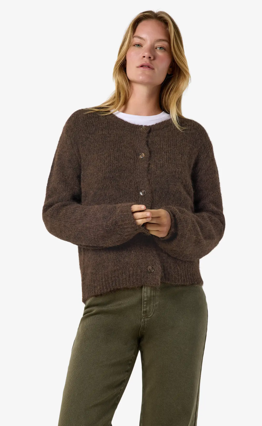 Noisy May Cardigan - Sutton - Chocolate Brown