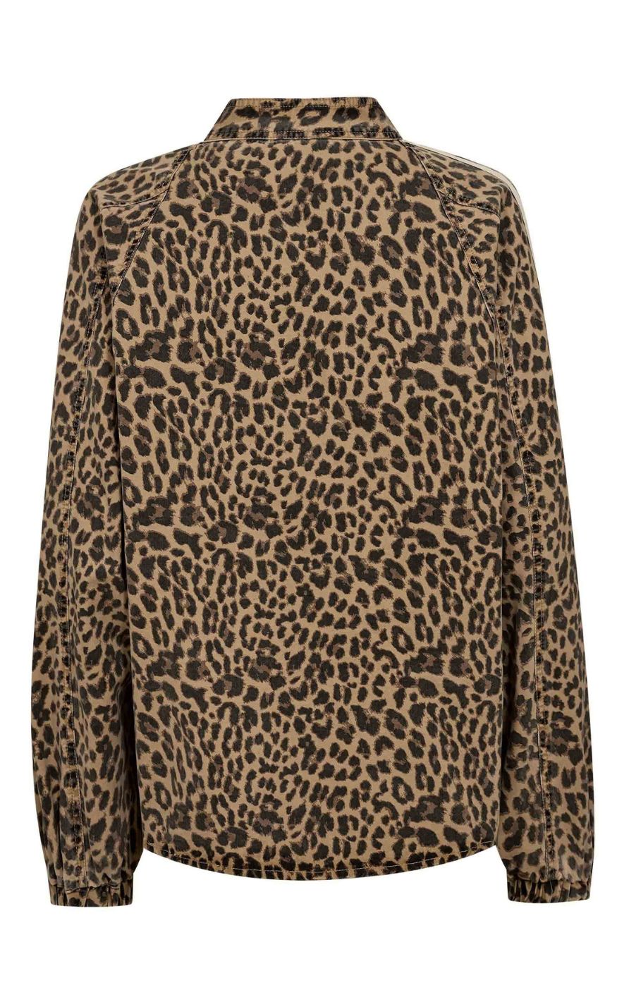 Gossia Jakke - Basma - Leopard Print/Cream Stripe
