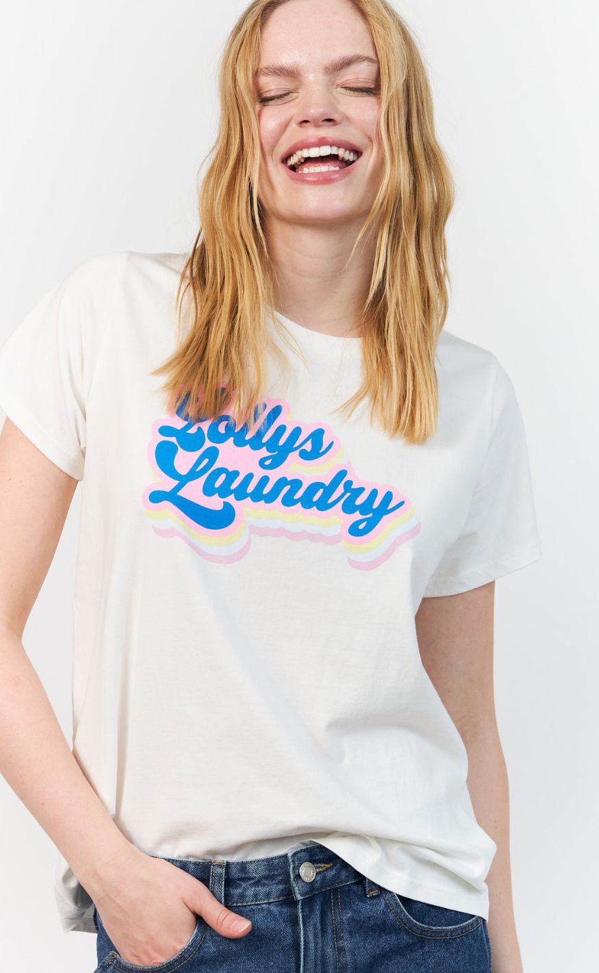 Lollys Laundry T-shirt - RomaLL SS - White