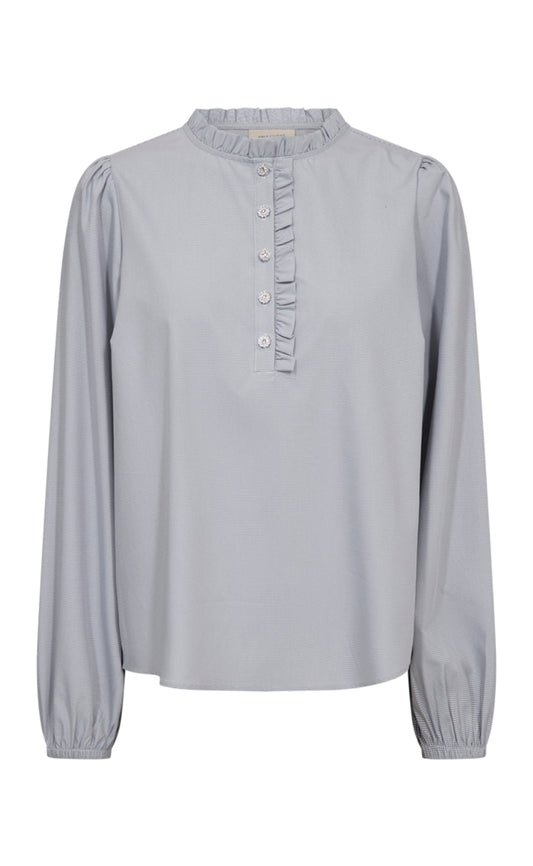 Freequent Bluse - Friva - Star Off-white w. Black