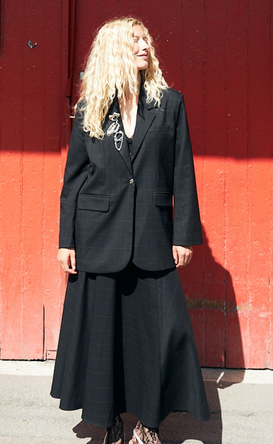 Cras Blazer - Aisha - Dark Grey Check