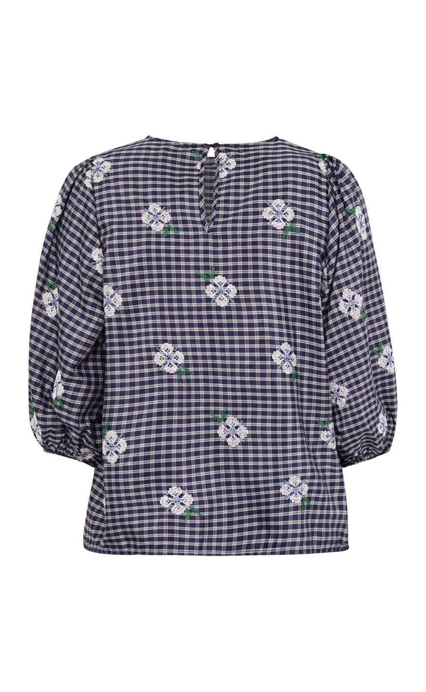 Sisters Point Bluse - GEVA-MS - Navy Check