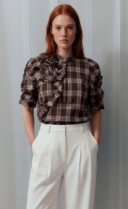 Gossia Bluse - Zabina - Brown Checks
