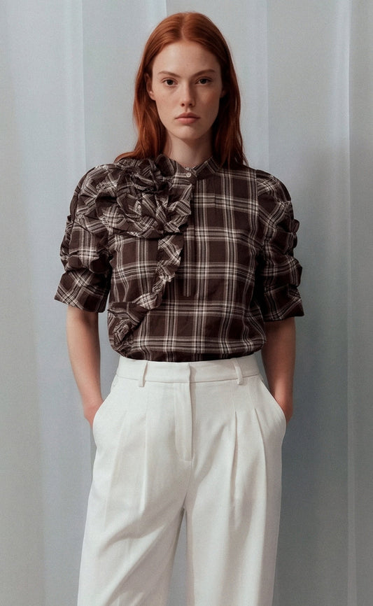 Gossia Bluse - Zabina - Brown Checks