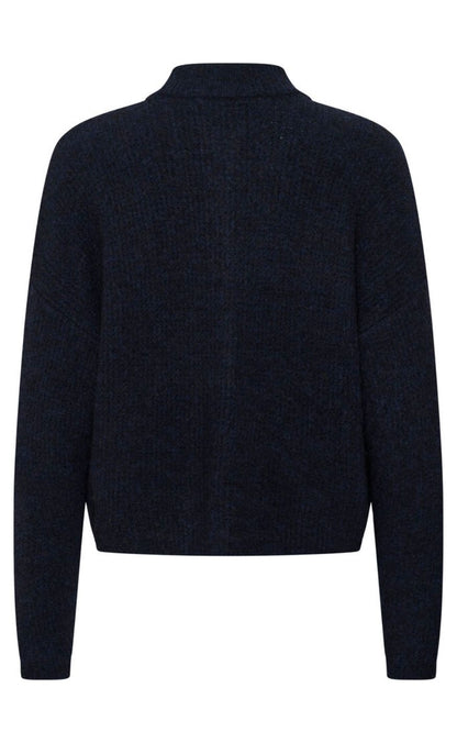 Gestuz Cardigan - Alpha Short - Navy Melange