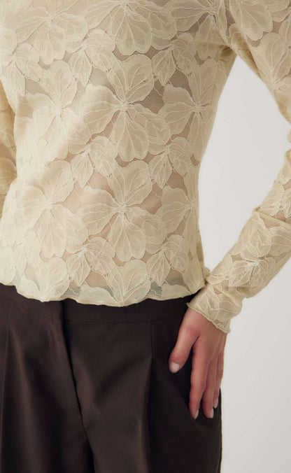 Noella Top - Mackinley - Antique White
