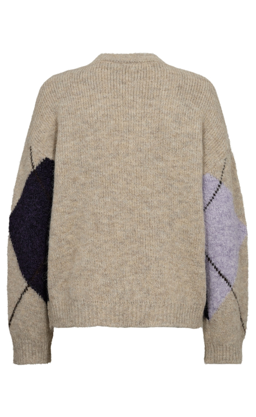 Freequent Strik - Grslulu Argyle - Oyster Grey Mel w. Iris Mel.
