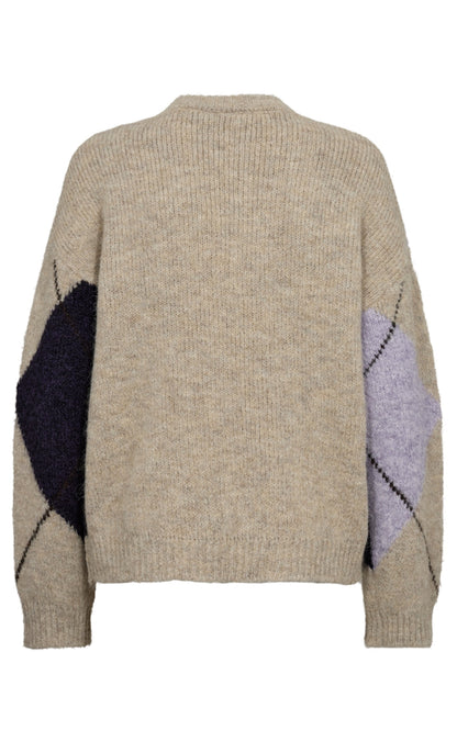 Freequent Strik - Grslulu Argyle - Oyster Grey Mel w. Iris Mel.