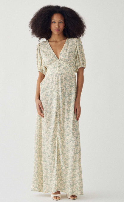 Noella Kjole - Lillith SS Maxi - Dolley Yellow Print