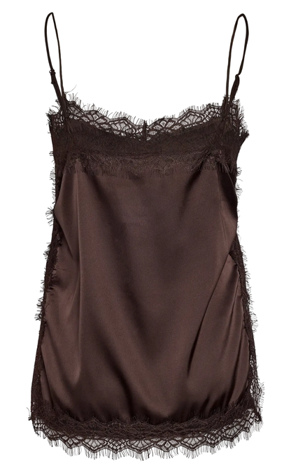 Noisy May Top - Louise - Chocolate Brown