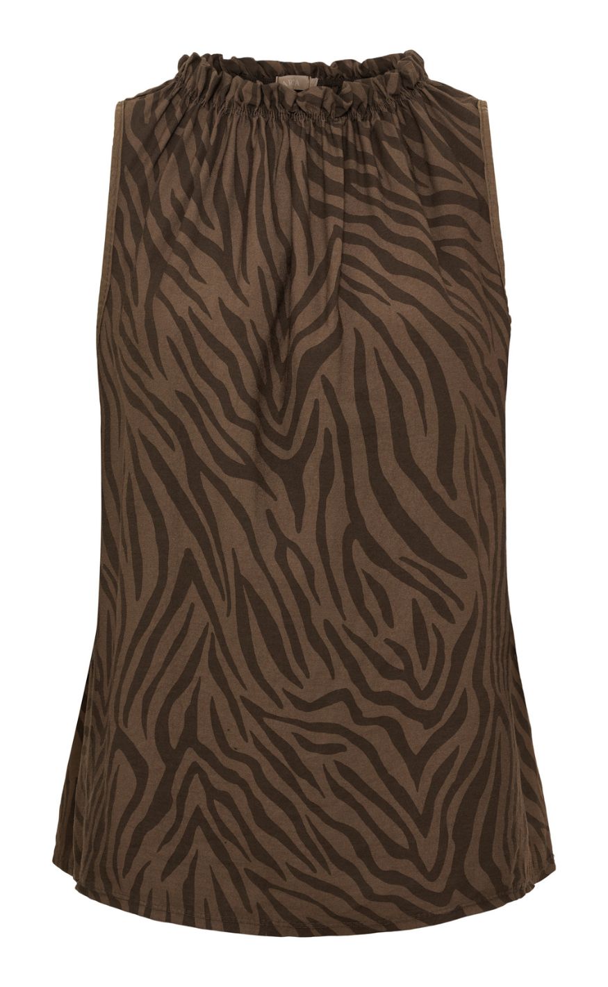 Marta Du Chateau Top - Lucina Zebra - Brown