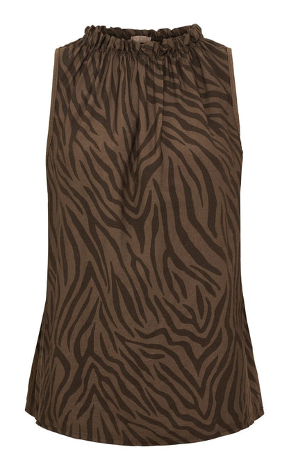 Marta Du Chateau Top - Lucina Zebra - Brown