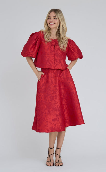 A-View Nederdel - Kora - Rush Red