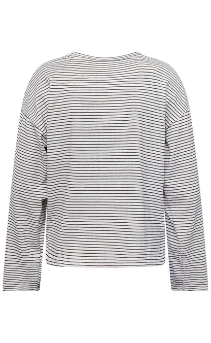 Sisters Point Bluse - VALTE-LS - Fog/Black Stripe