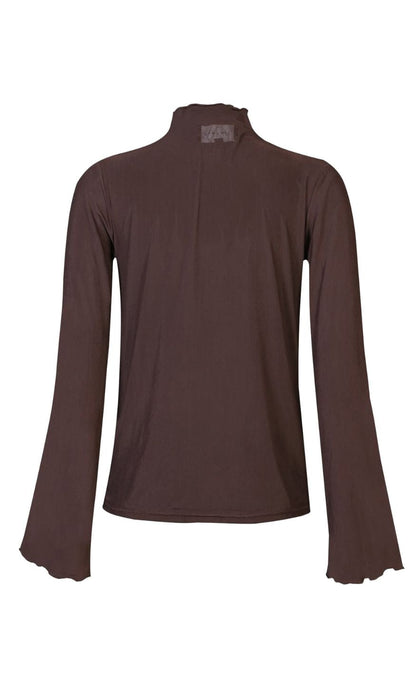 Liberte Bluse - Mesh Trompet - Dark Brown