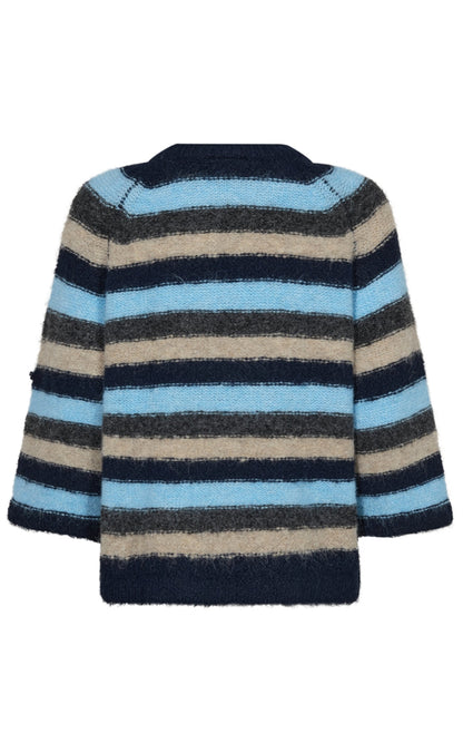 Freequent Strik - Grslulu Stripe - Navy Blazer w. Chambray Bl Mel