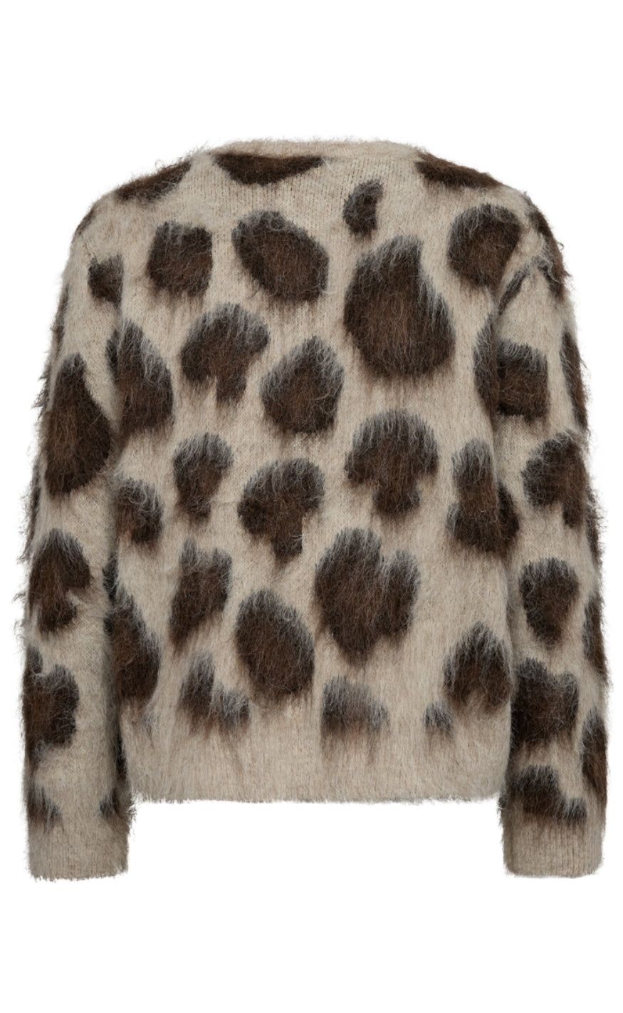 Freequent Cardigan - Lippi - Oyster Grey Mel w. Mole Mel.